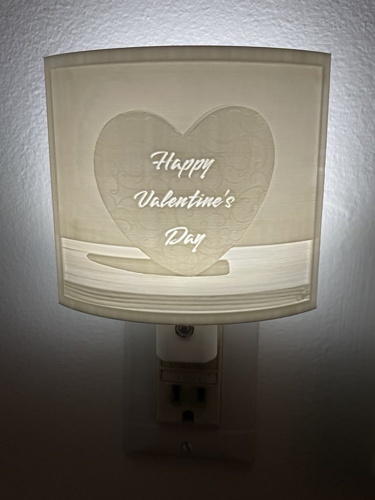 Valentine's Day Saying Night Light