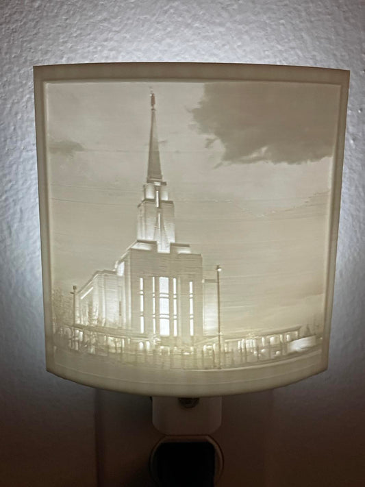 Oquirrh Mountain Temple Night Light